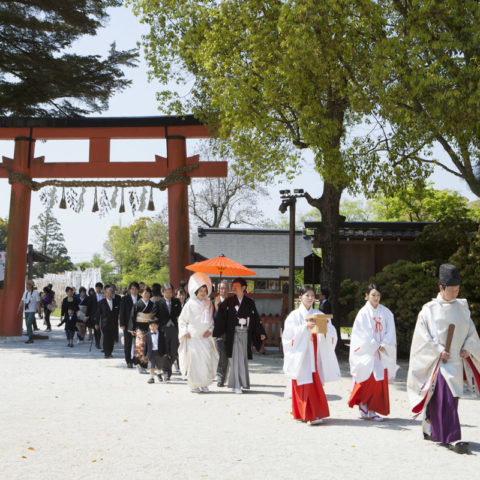 神社仏閣の挙式の様子